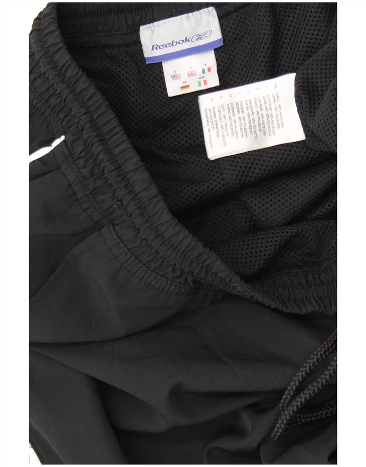 REEBOK Hombre Pantalones de Chándal Joggers Small Negro Colorblock Poliéster