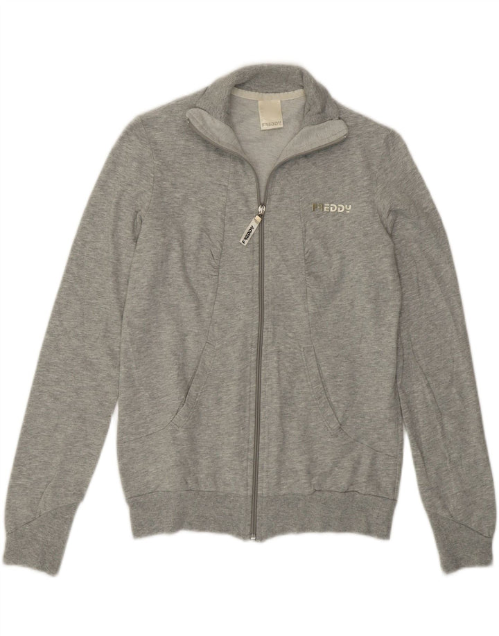 Freddy Chaqueta de Chándal para Mujer UK 10 Small Gris Algodón