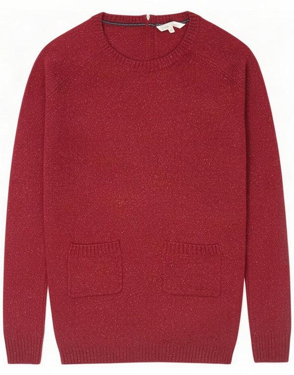 Jersey con cuello barco para mujer de Fat Face UK 40 Small Borgoña moteado