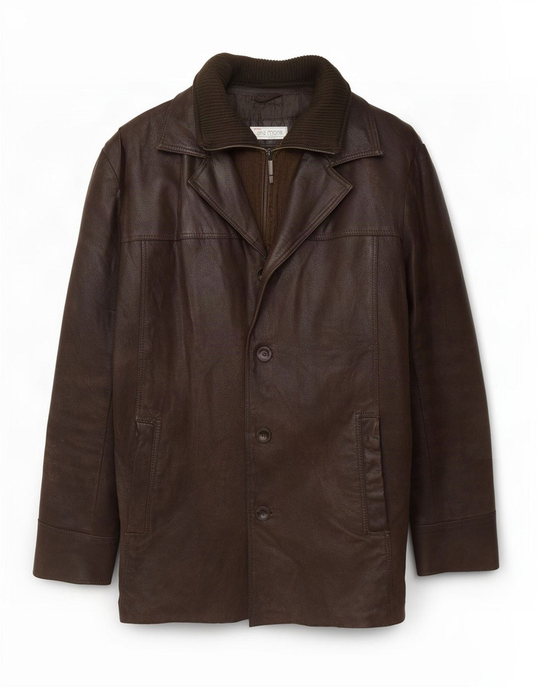 Bata Chaqueta de cuero para hombre IT 54 2XL Marrón
