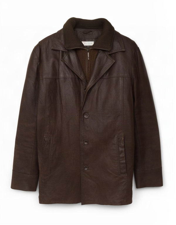Bata Chaqueta de cuero para hombre IT 54 2XL Marrón