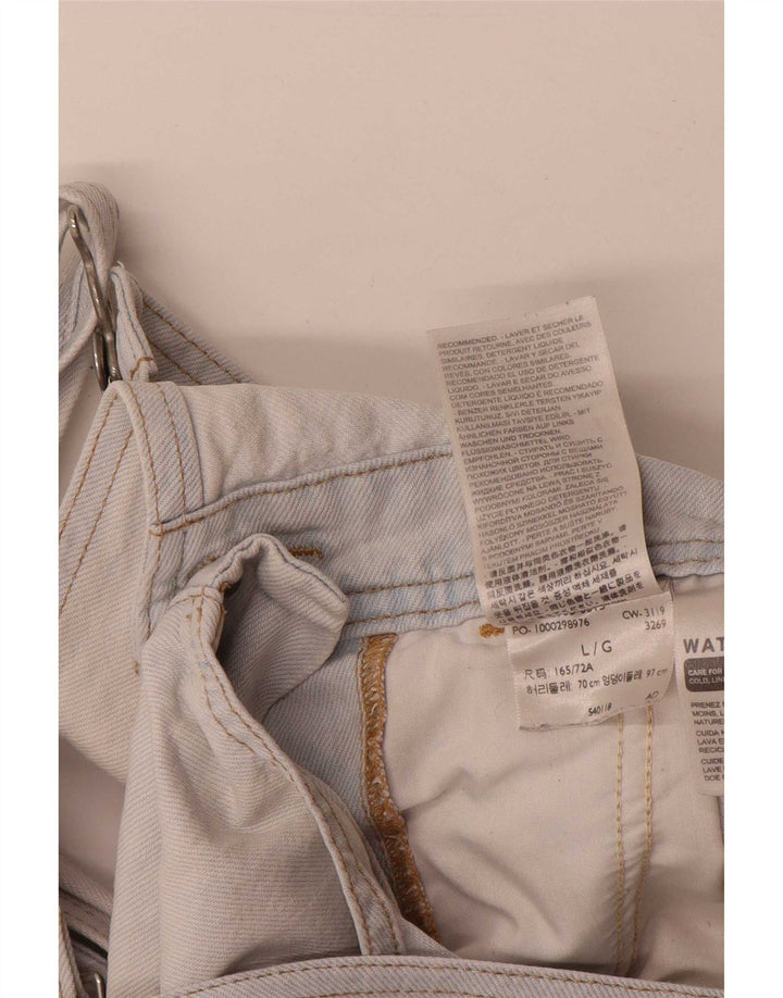 Levi's Mujer Peto Denim Shorts Grande W34 Algodón Azul