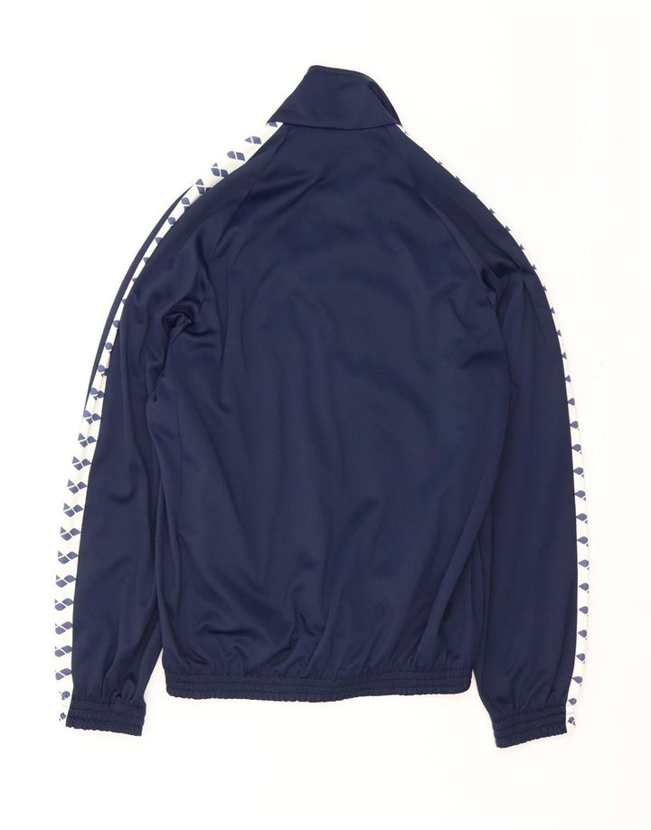 Arena Chaqueta de chándal con gráfico para hombre, talla grande, color azul marino