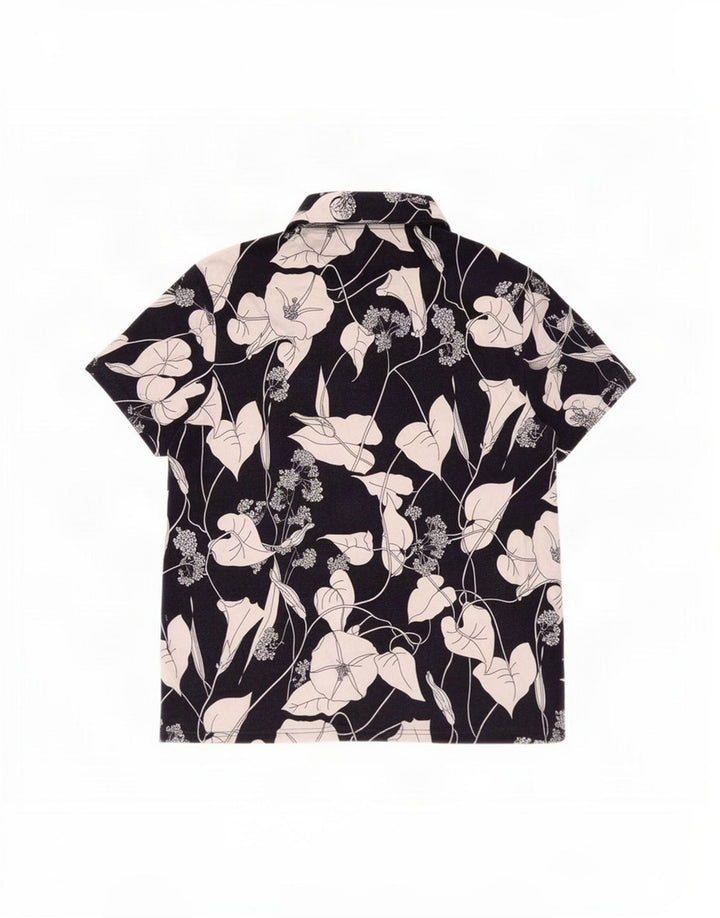 Ted Baker Camisa tipo jersey para hombre Talla 5 XL Viscosa floral azul marino