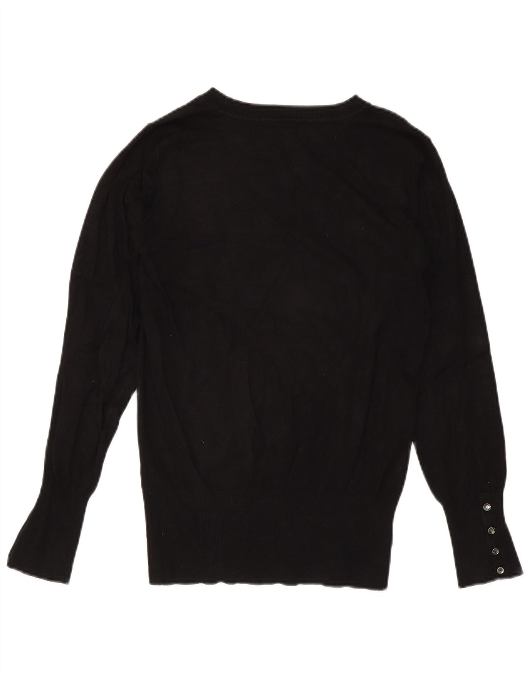 Guess Jersey de cuello redondo para mujer UK 12 Medium Black Viscosa