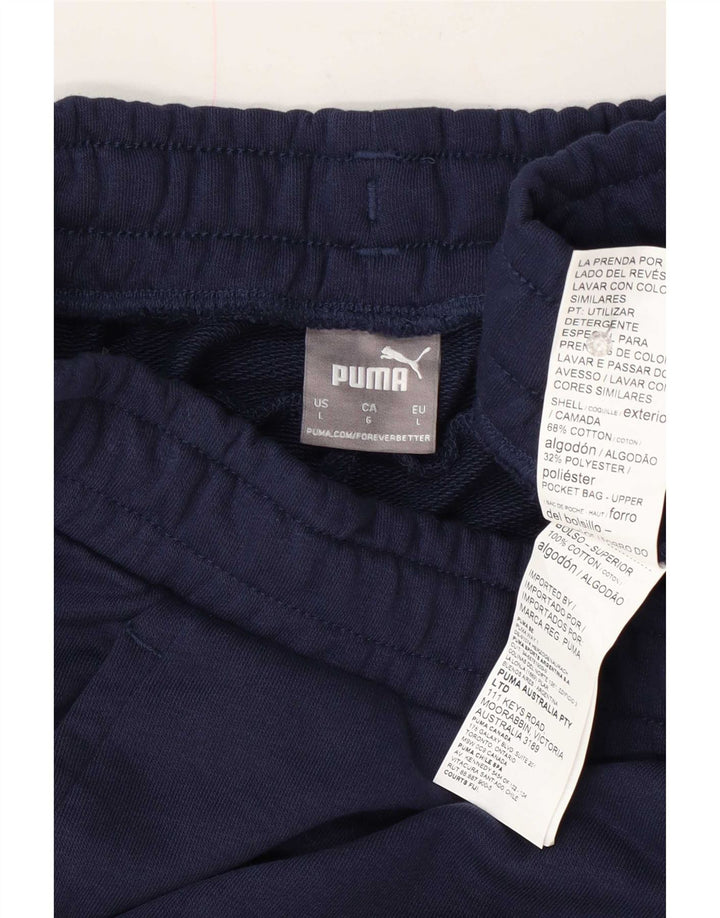 Puma - Pantalones cortos deportivos para hombre, talla grande, algodón azul marino