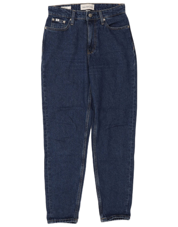 Vaqueros Cónicos De Cintura Alta Mom Para Mujer Calvin Klein W26 L28 Algodón Azul
