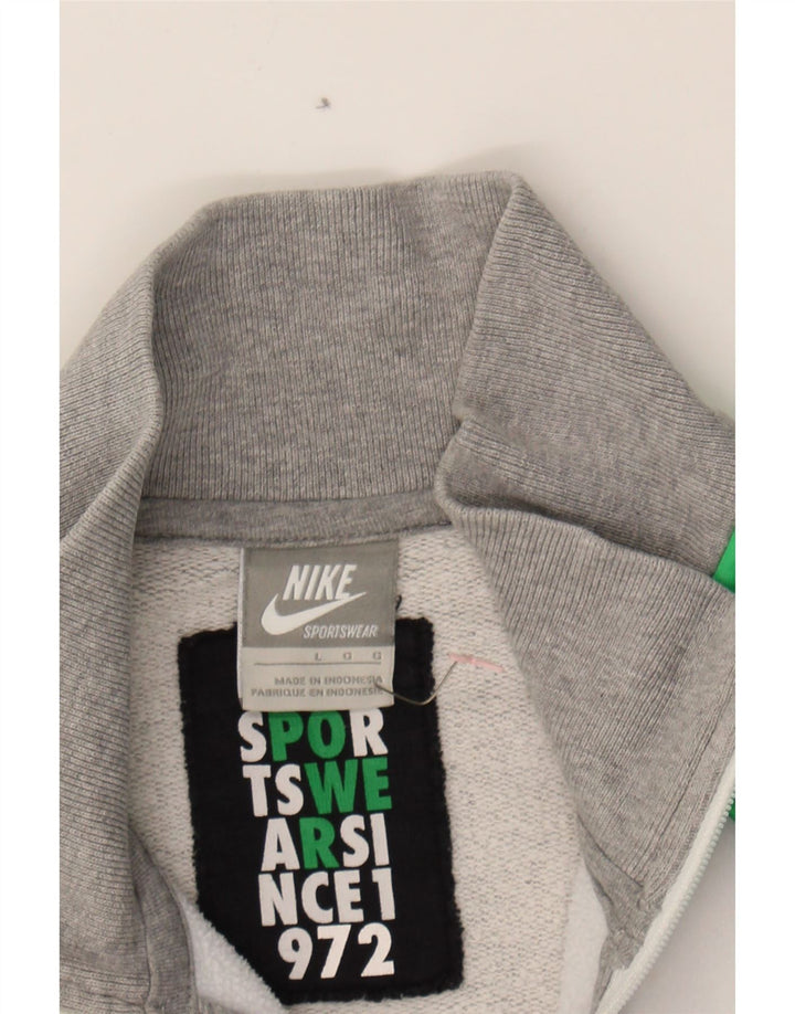 NIKE Womens Tracksuit Top Jacket UK 16 Large Grey Colourblock Polyester Vintage Nike and Second-Hand Nike from Messina Hembry 
