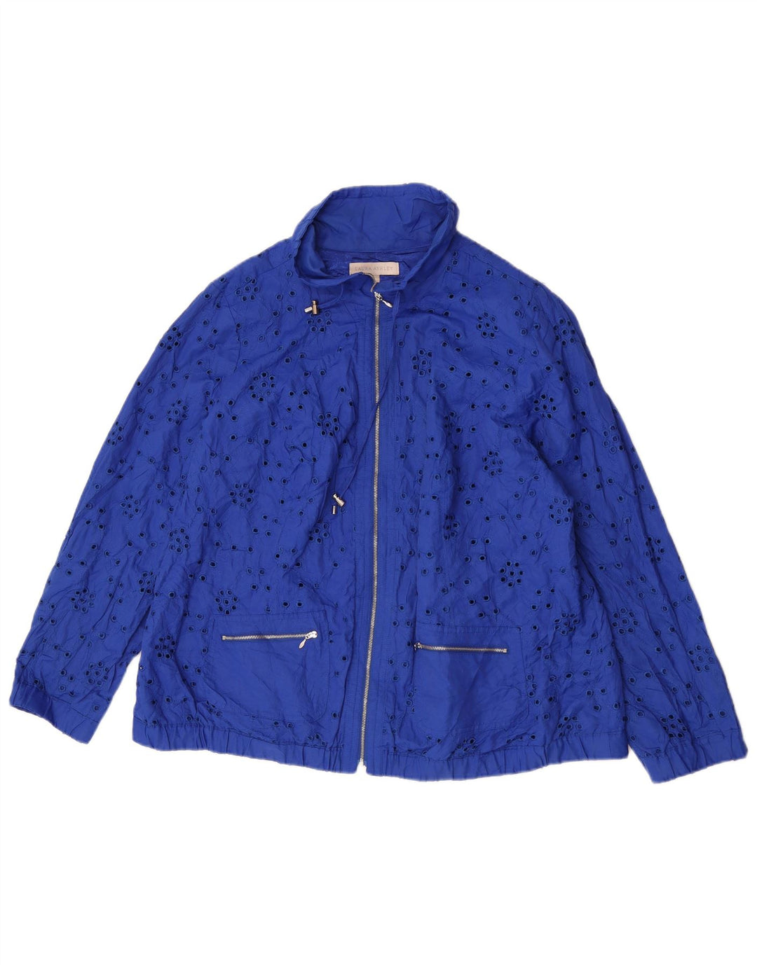 Laura Ashley Chaqueta Bomber para Mujer UK 20 2XL Algodón Azul