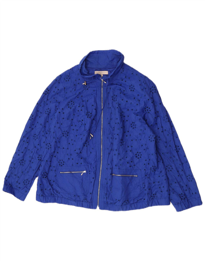 Laura Ashley Chaqueta Bomber para Mujer UK 20 2XL Algodón Azul