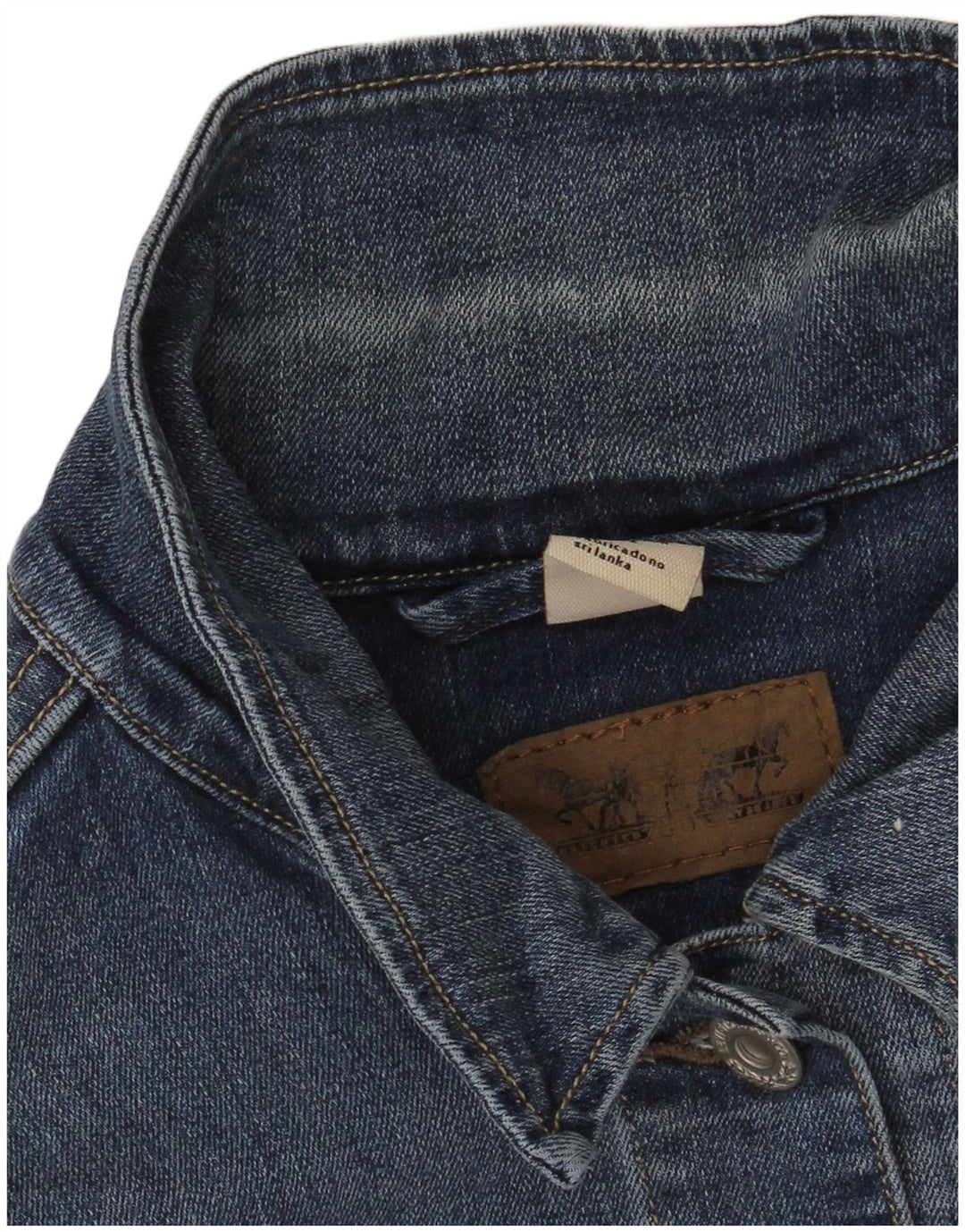LEVI'S Chaqueta vaquera corta para mujer UK 18 XL Algodón azul