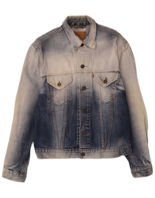 Levi's Chaqueta vaquera con lavado ácido para mujer UK 18 XL Algodón azul