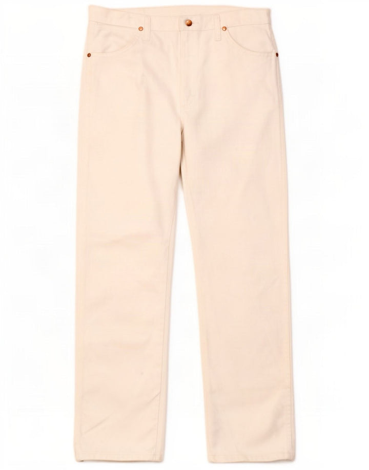 Vaqueros Wrangler Mujer Rectos W35 L30 Algodón Blanco