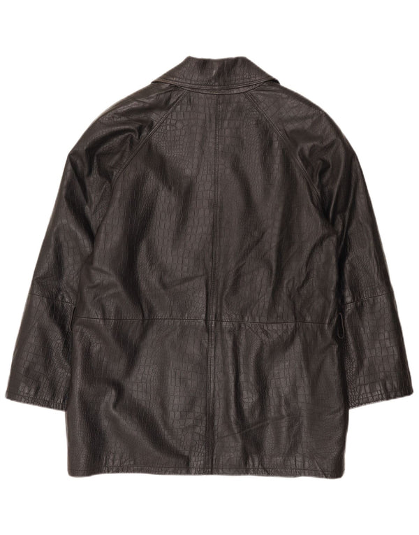 Abrigo De Mujer Conbipel De Doble Botonadura IT 40 Small Negro Estampado Animal