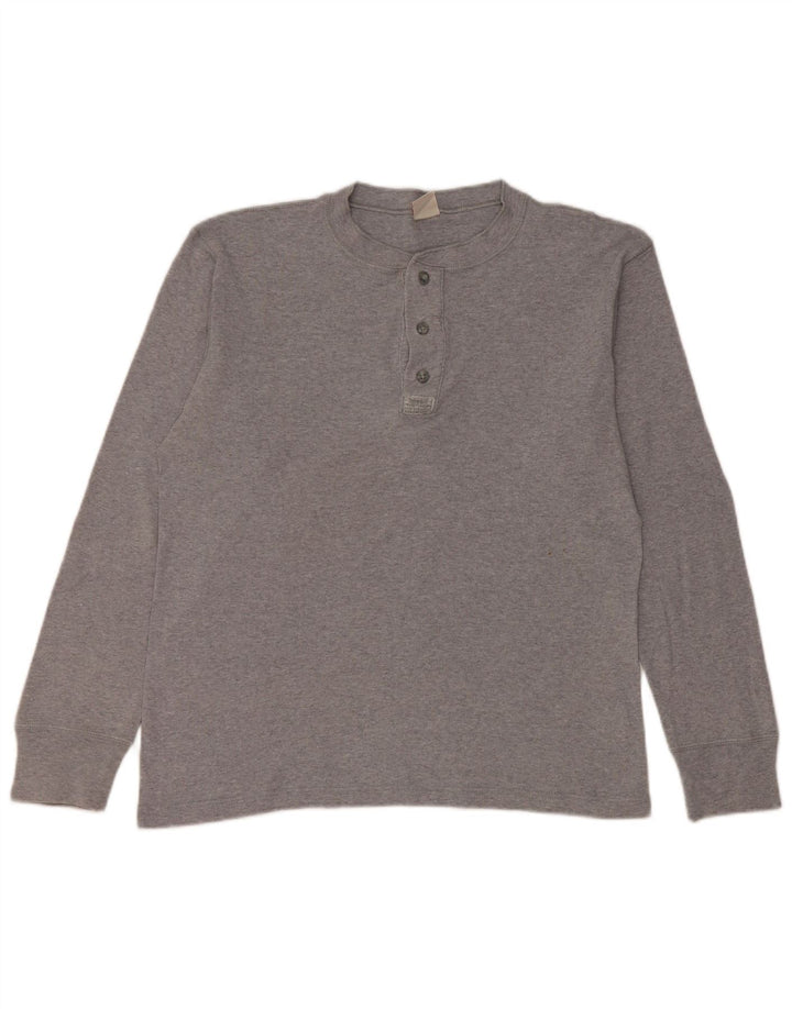 Levi's Top de manga larga para hombre de algodón gris grande
