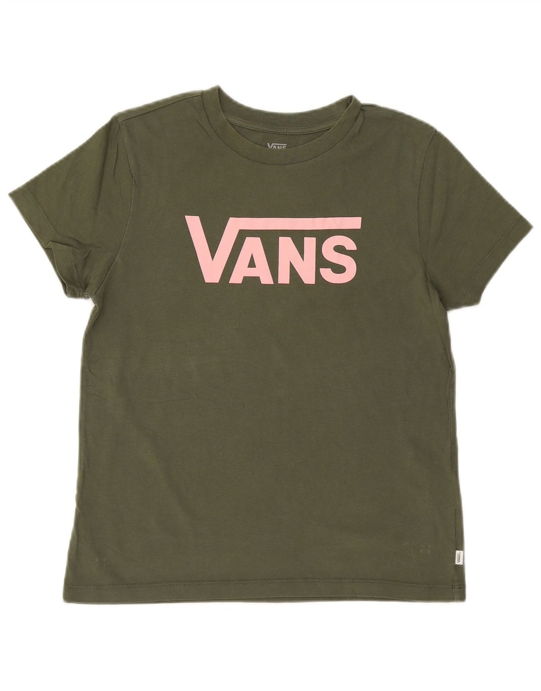 Vans Camiseta gráfica para mujer Top UK 12 Medium Khaki Cotton
