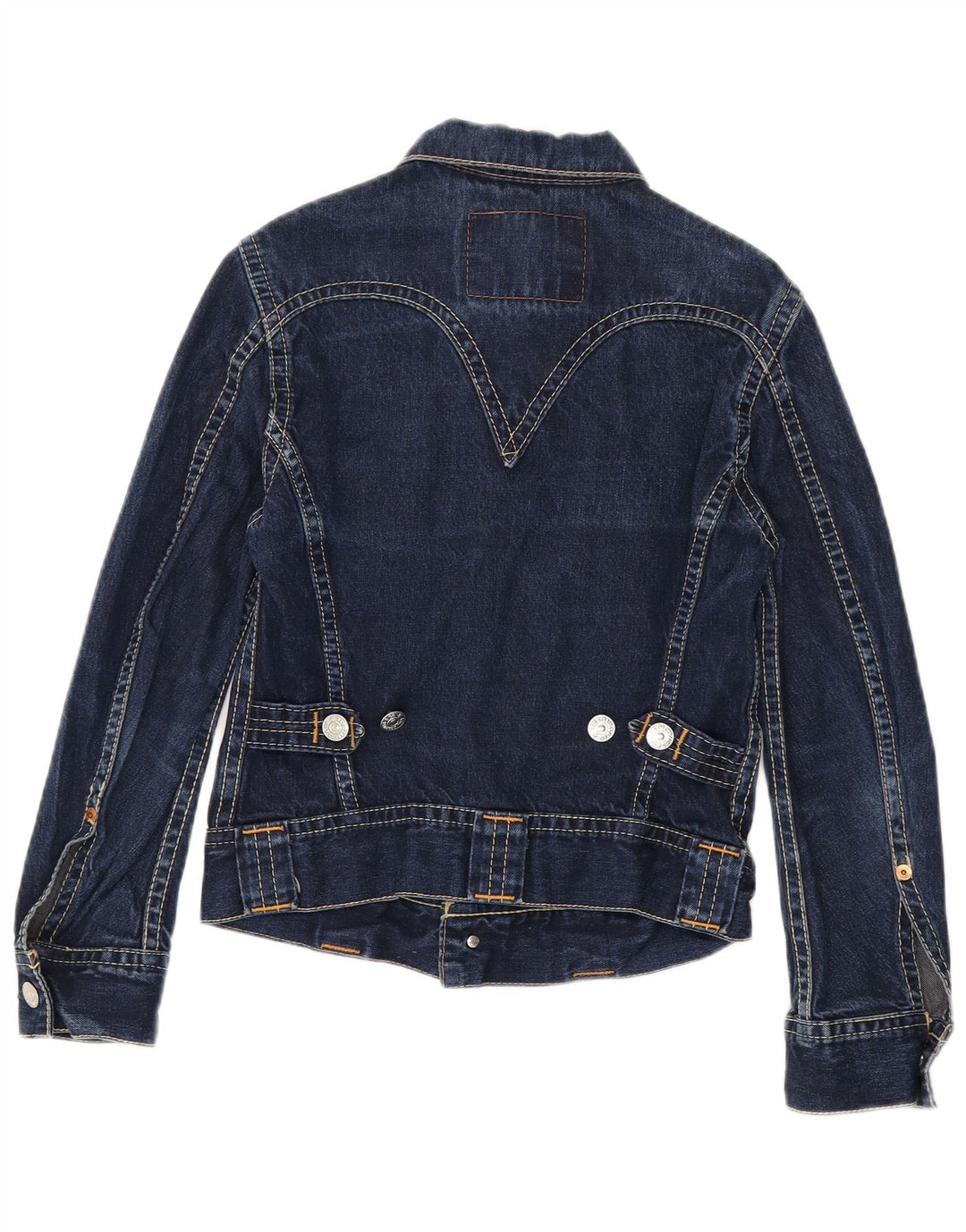Levi's Chaqueta vaquera corta para mujer UK 10 Small Blue Cotton