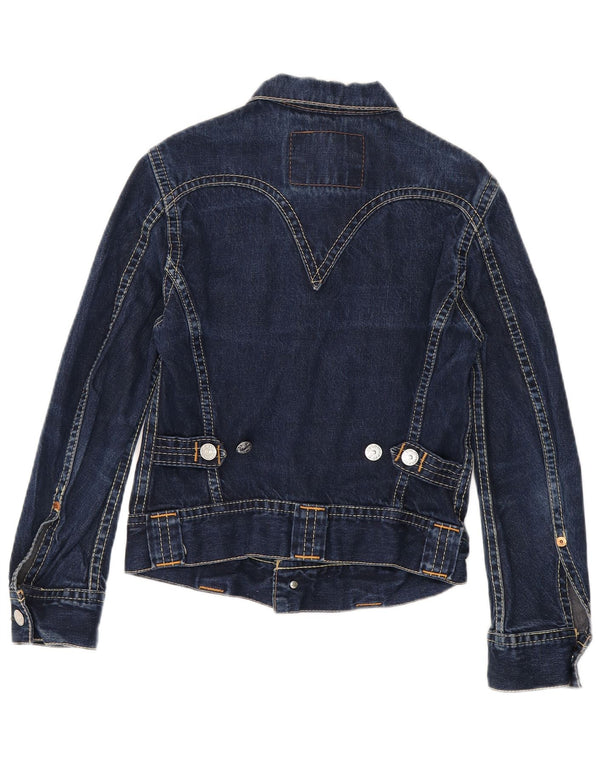 Levi's Chaqueta vaquera corta para mujer UK 10 Small Blue Cotton