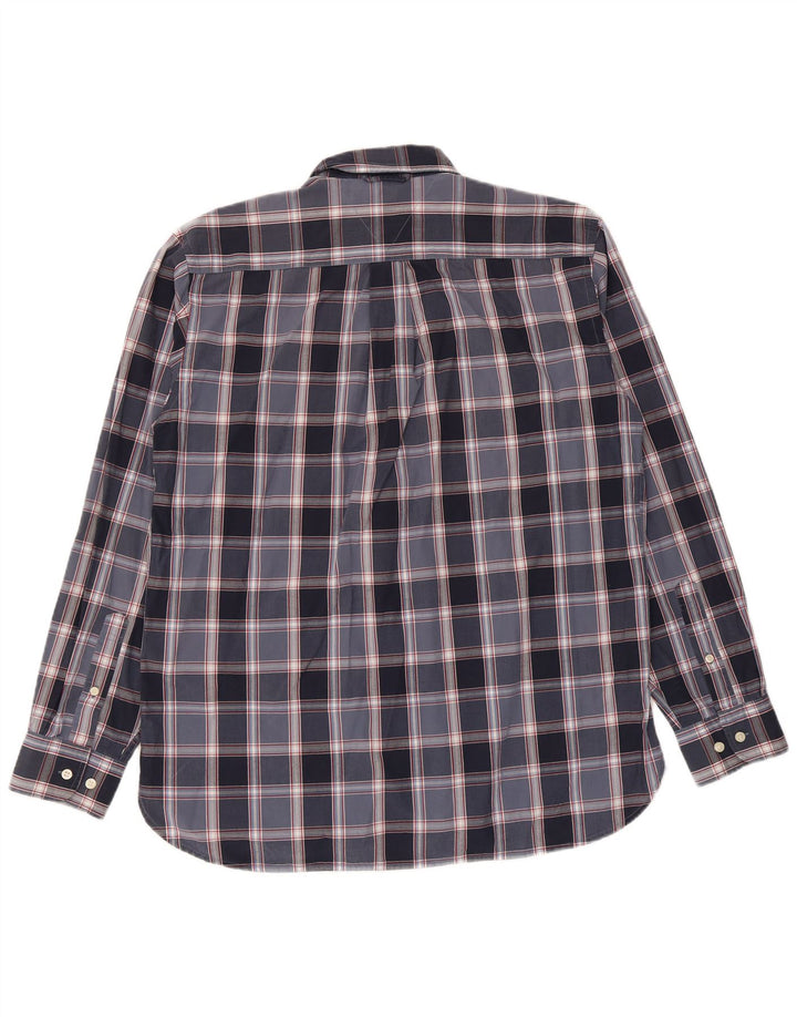 Camisa Tommy Hilfiger Hombre Algodón A Cuadros Azul Marino Mediano