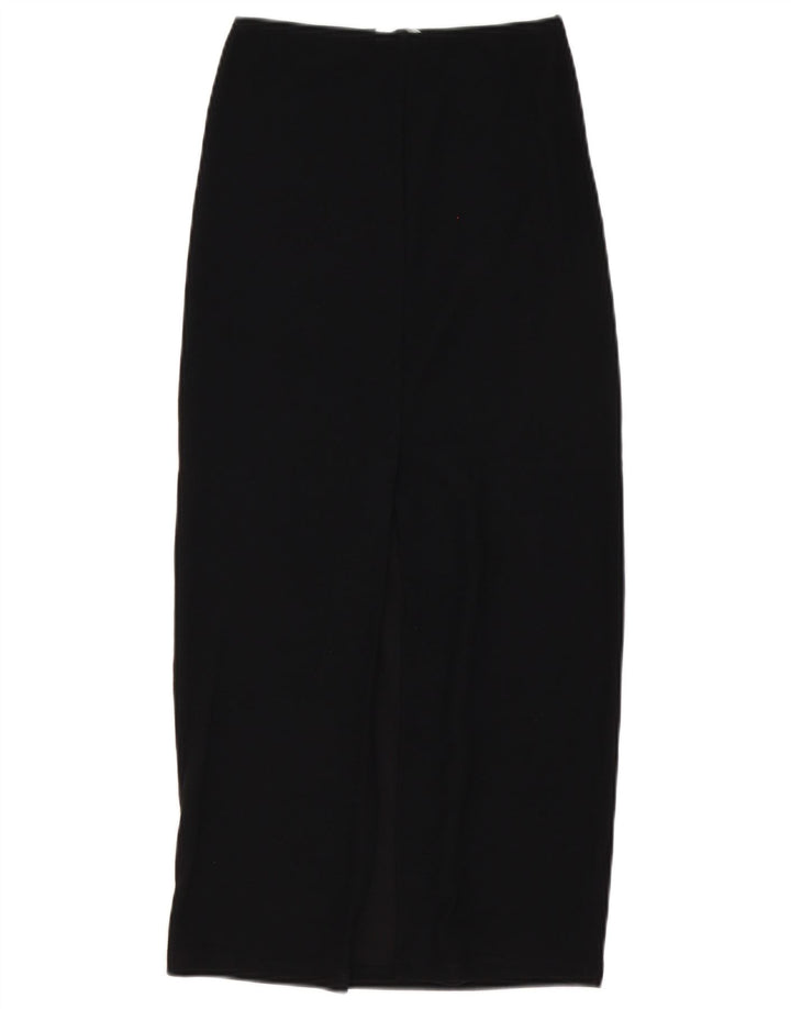 Zara Mujer Falda Midi Pequeña W28 Negro