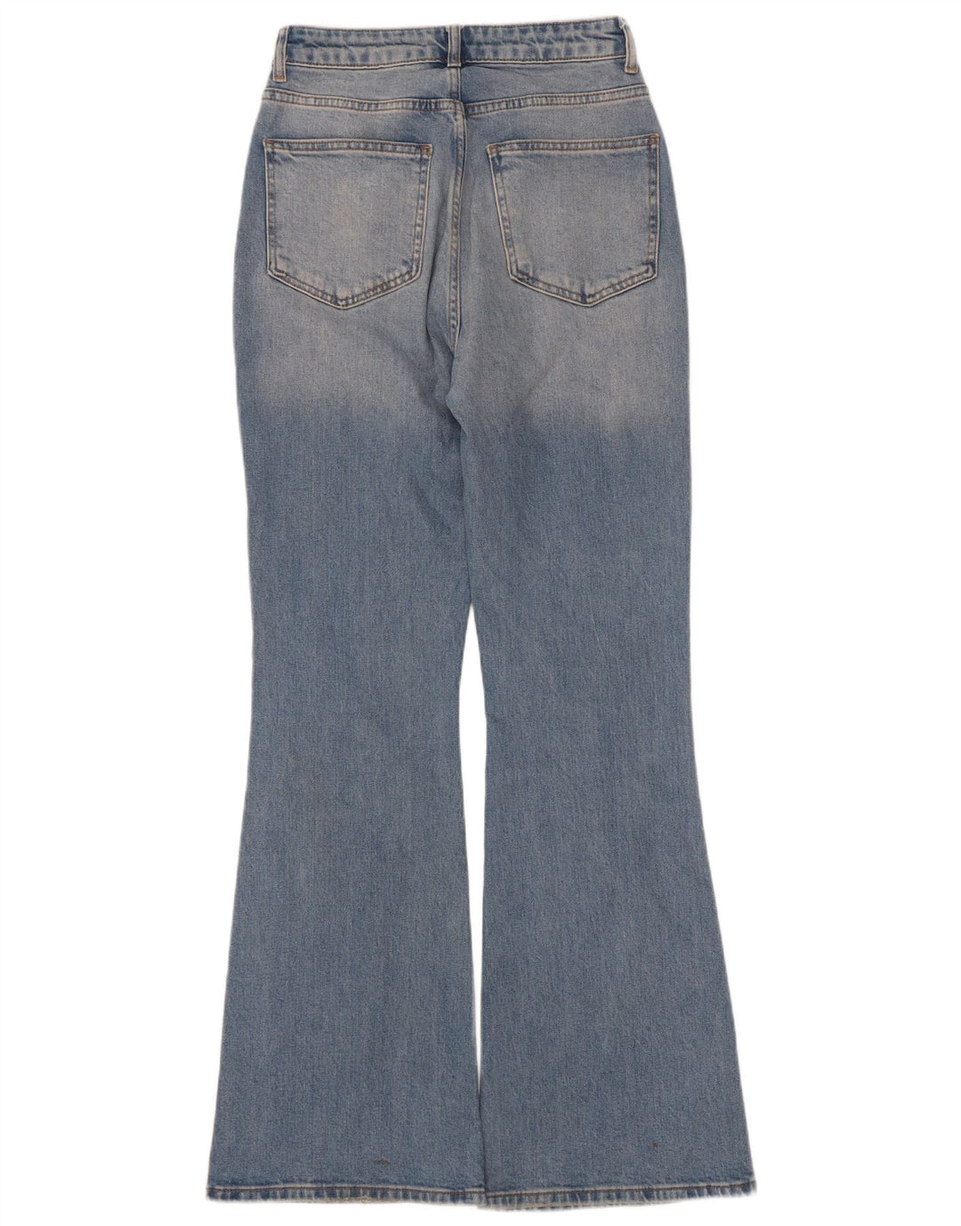 Vintage mujer jeans acampanados EU 36 Pequeño W25 L32 Algodón Azul