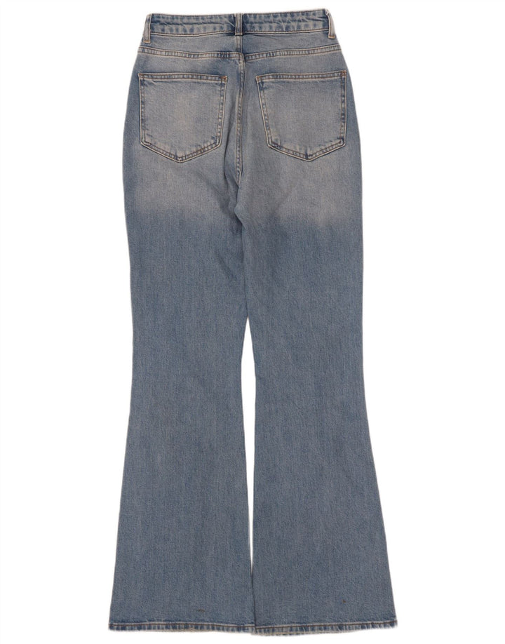 Vintage mujer jeans acampanados EU 36 Pequeño W25 L32 Algodón Azul