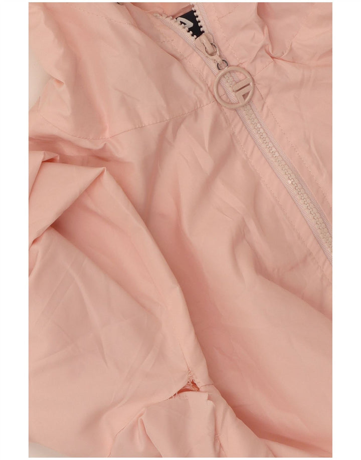 Fila Chaqueta impermeable extragrande con capucha para mujer UK 6 XS Poliéster rosa