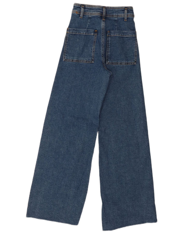 Zara Jeans The Marine Rectos De Cintura Alta Para Mujer EU 32 2XS W22 L29 Azul