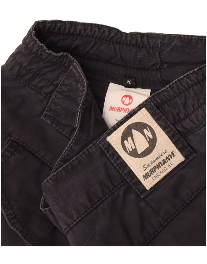 Murphy & Nye Pantalones cortos tipo cargo para hombre W36 Algodón azul marino grande