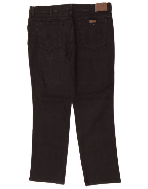 Wrangler Vaqueros rectos de corte regular para hombre W40 L32 Algodón negro