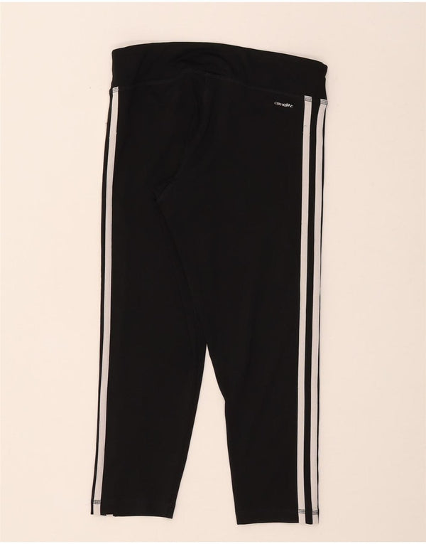 Adidas Climalite Capri Leggings para mujer Reino Unido 8/10 Pequeño Negro Poliéster