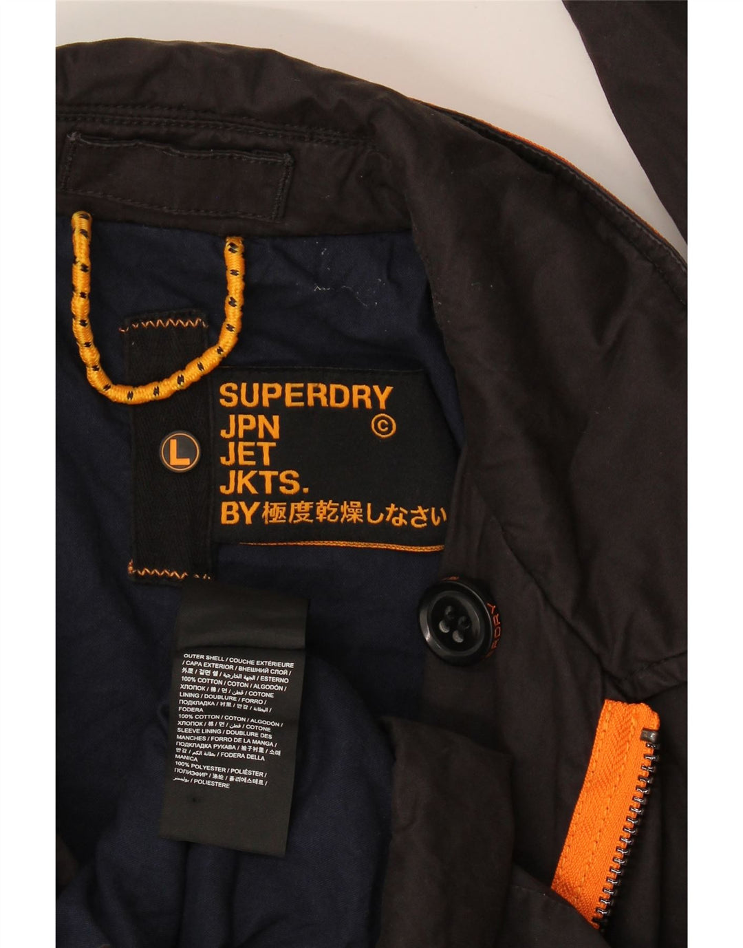 Superdry Chaquetón para mujer UK 46 Grande Algodón negro