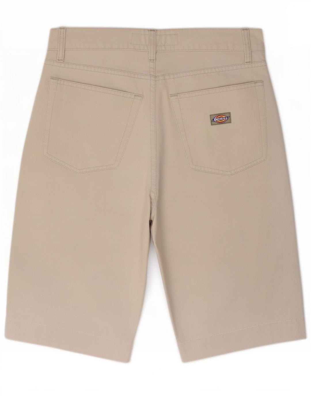 Dickies Mujer Vaqueros Cortos Medianos W30 Algodón Blanco
