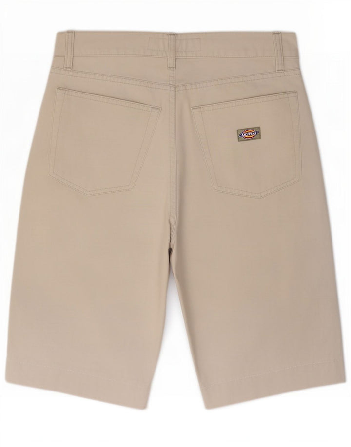 Dickies Mujer Vaqueros Cortos Medianos W30 Algodón Blanco