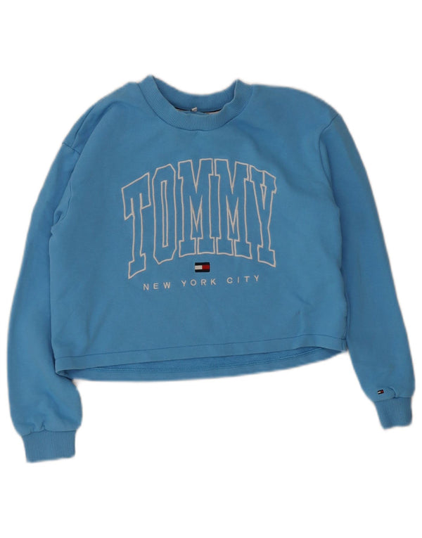 Tommy Hilfiger Jersey con capucha y estampado gráfico para niños 13-14 años Azul