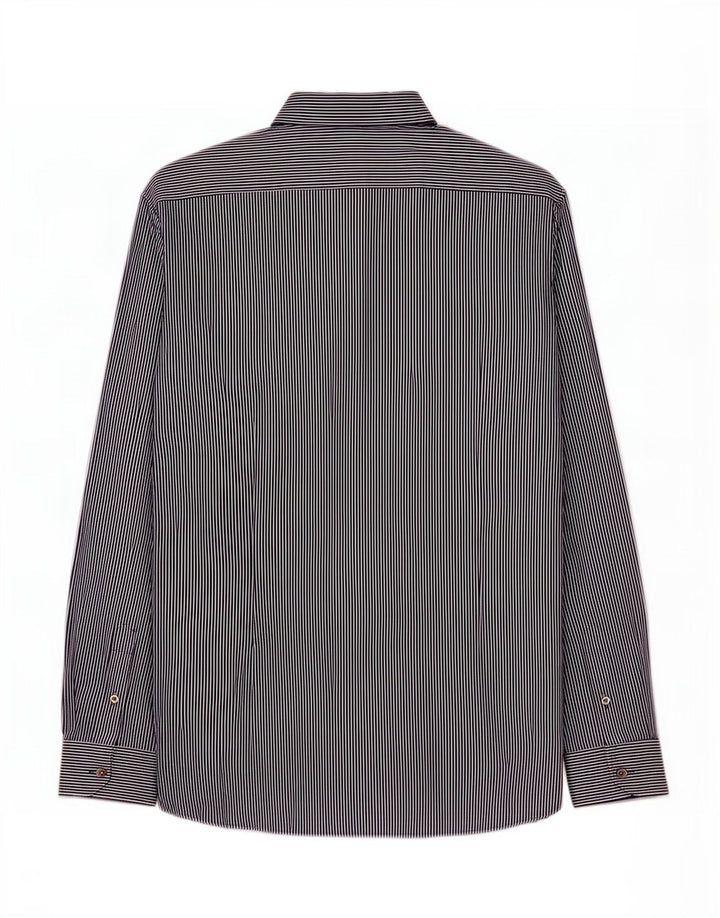 Camisa Ted Baker para hombre talla 4 grande azul marino a rayas