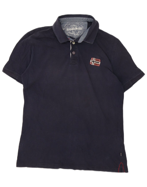 Napapijri Polo Geographic Hombre Algodón Azul Marino Mediano