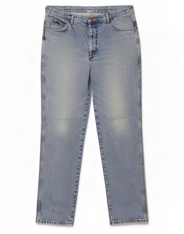 Wrangler Mens IDAHO Straight Jeans W38 L34 Blue Cotton