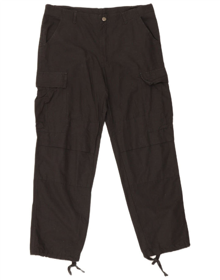 Carhartt Pantalones cargo rectos para hombre medianos W32 L29 algodón negro