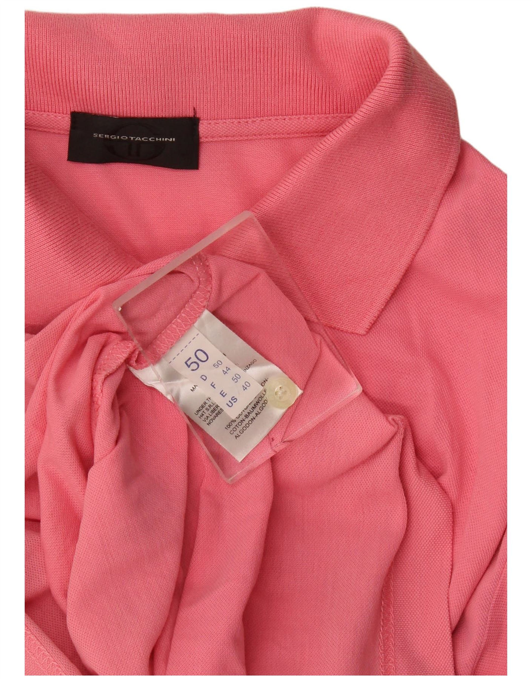 Sergio Tacchini Polo Hombre IT 50 Algodón Rosa Medio