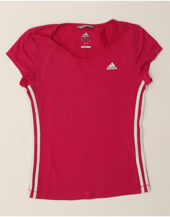 Adidas Mujer Climalite Camiseta Top UK 12 Mediano Rosa