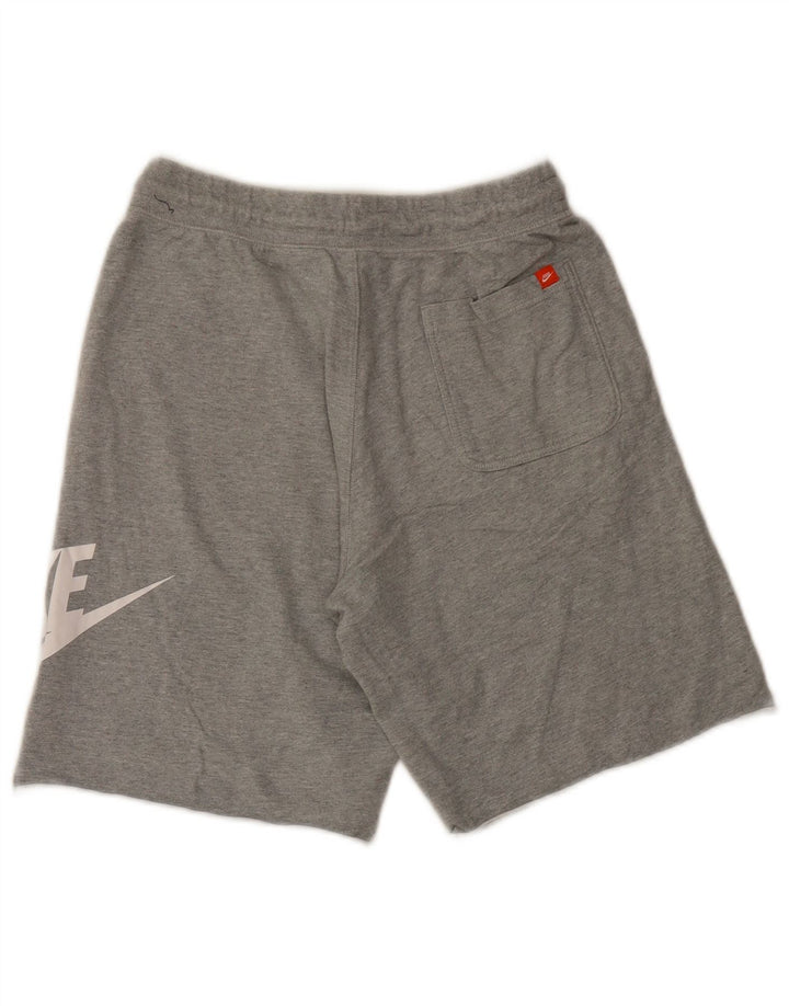 Pantalones cortos deportivos con estampado gráfico de algodón moteado en gris medio para hombre Nike