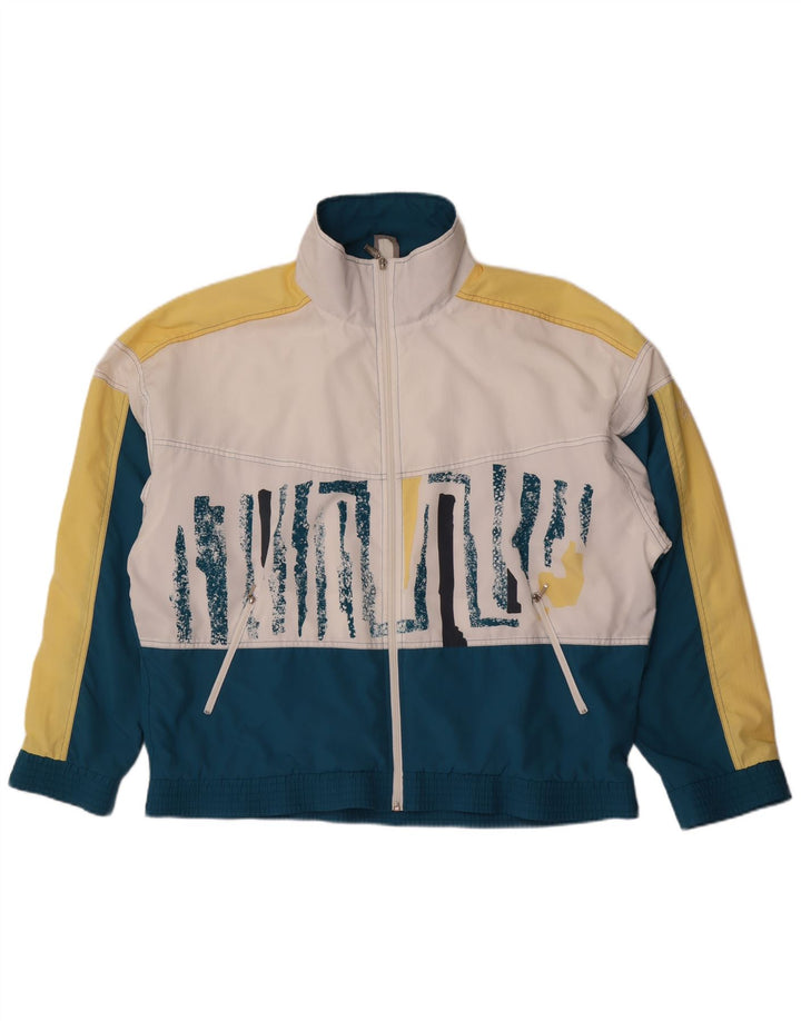 Triumph Mens Graphic Chándal Top Chaqueta UK 42 Grande Azul Colorblock