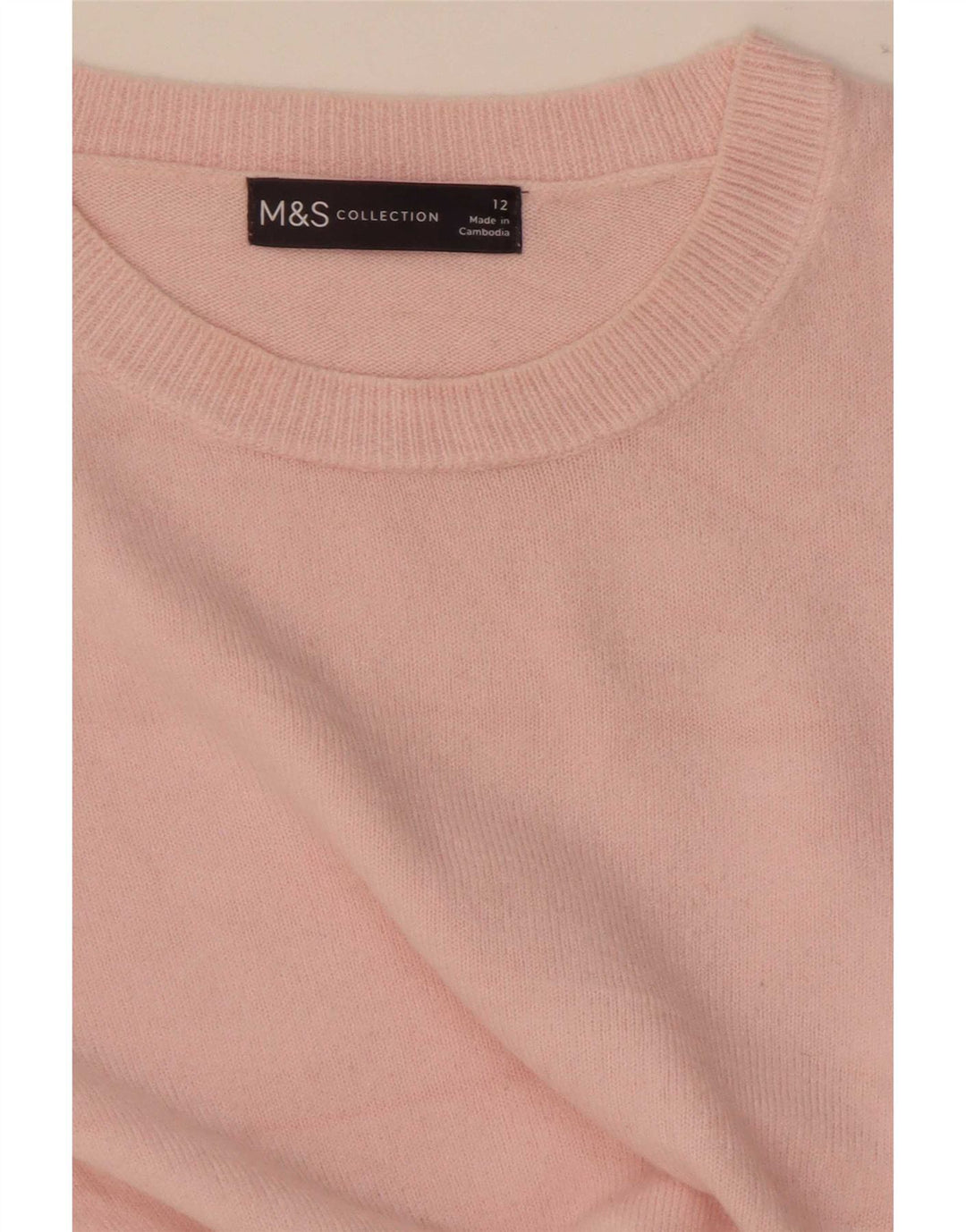 Marks & Spencer - Jersey de cuello redondo para mujer, talla 40, color rosa medio