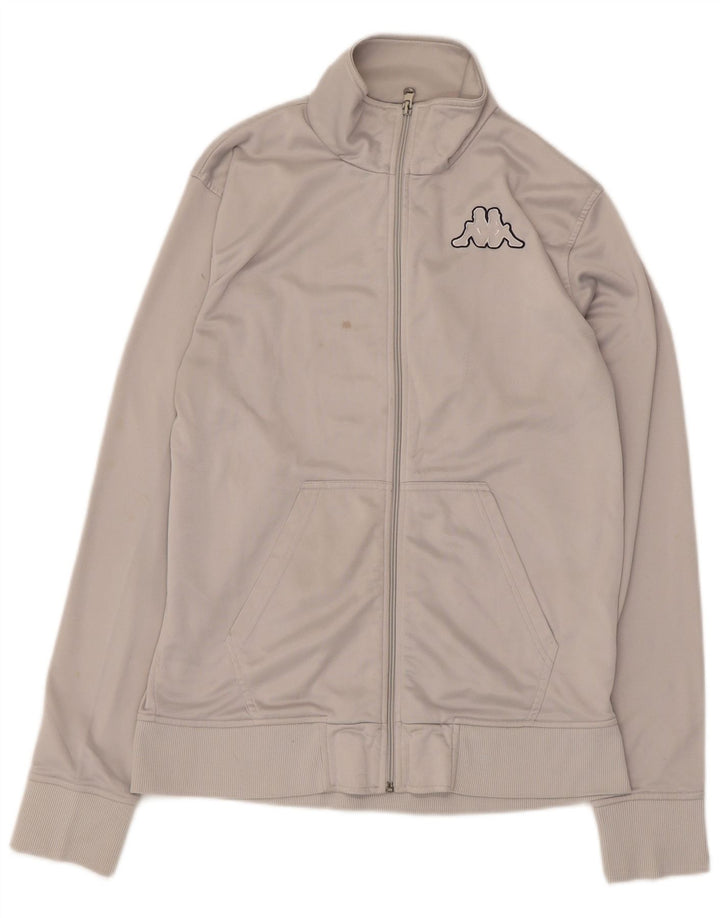 Kappa Mujer Chándal Top Chaqueta Grande Gris Poliéster