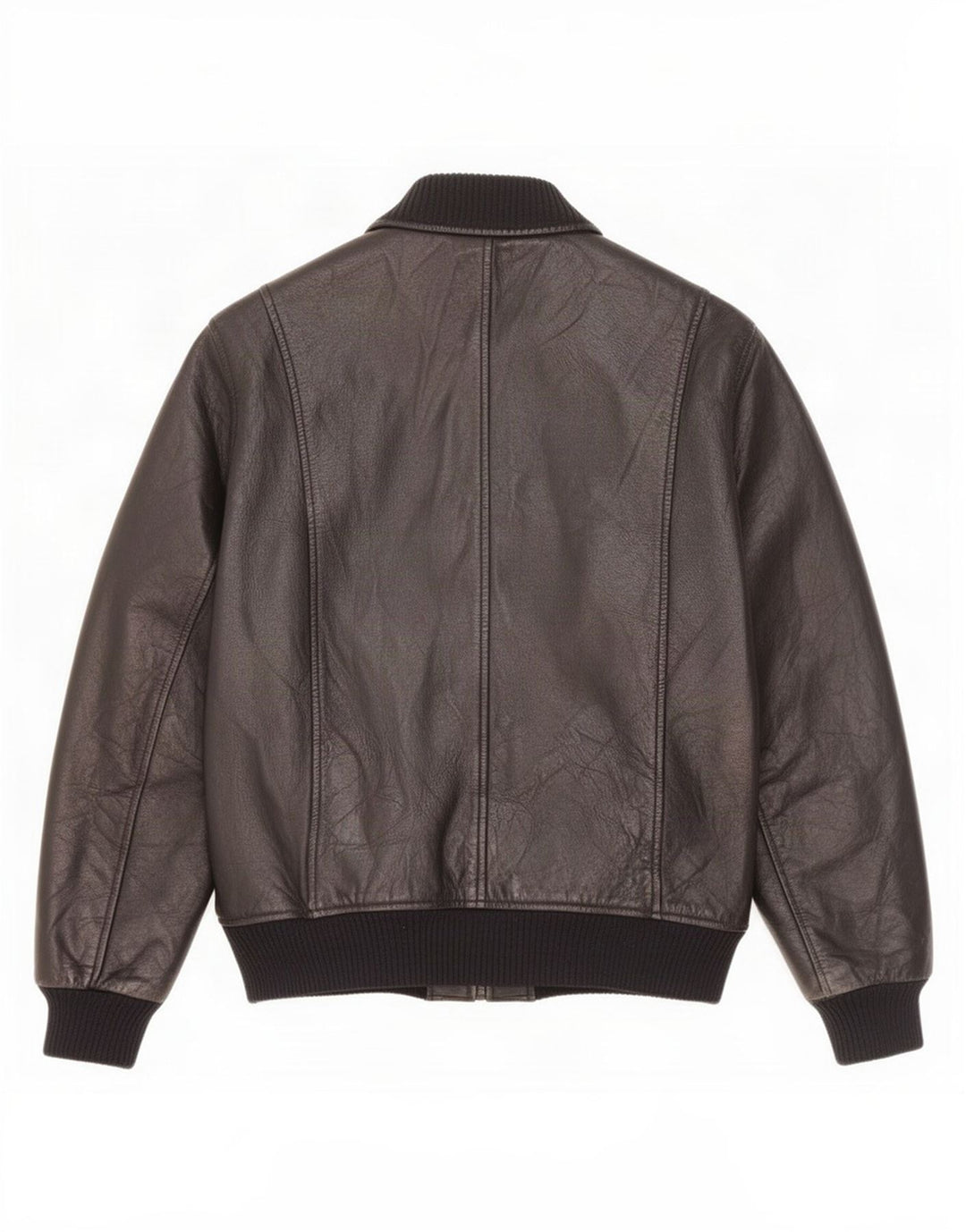 Vintage hombres chaqueta de cuero Reino Unido 38 medio negro