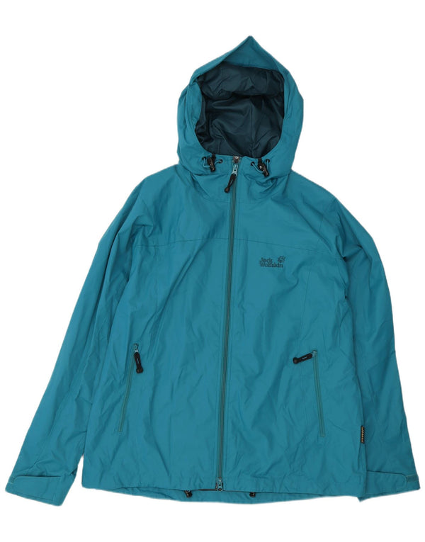JACK WOLFSKIN Chubasquero con Capucha Mujer ES 40/40 XL Poliamida Azul
