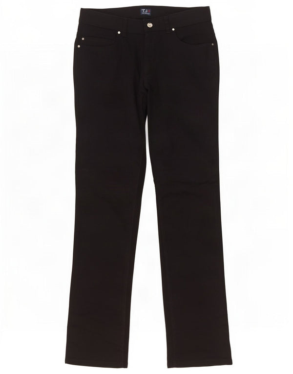 Pantalón Casual Mujer Trussardi Recto W28 L33 Azul Marino Algodón
