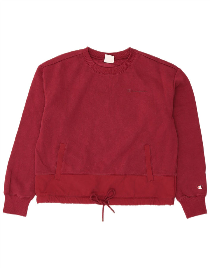 CHAMPION Sudadera para mujer Jumper UK 16 Large Borgoña