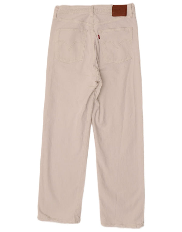 Vaqueros Levi's Ribcage Rectos Mujer W30 L29 Algodón Blanco